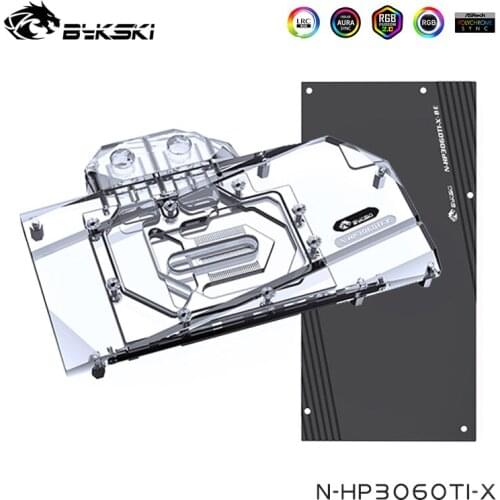 Bykski Water Cooler For Hewlett Packard Geforce RTX 3060Ti VGA Block With Back Plate ,N-HP3060TI-X