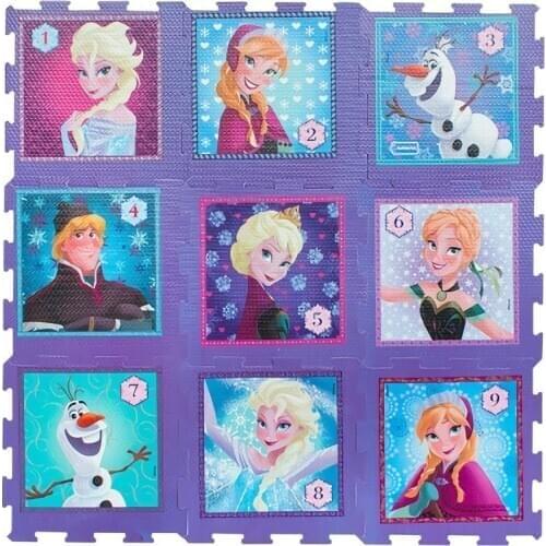 Disney Baby Puzzle Mat Play Mat 9pcs Kids Rugs Toys Carpet Soft Carpet Climbing Pad EVA Foam Mat Children Floor Pads