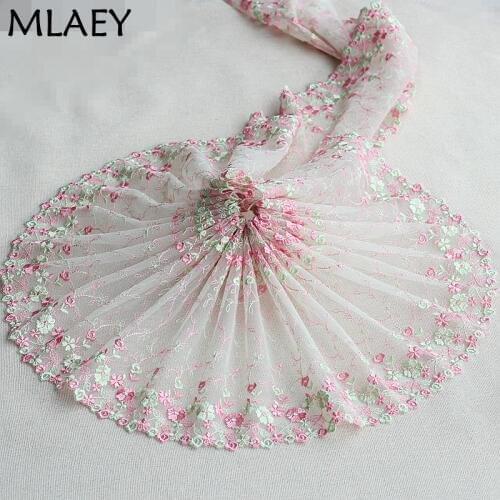 MLAEY 2y/lot Exquisite Embroidered Lace Trim, Lace Fabric ,Quality Lace Ribbon , DIY Craft&Sewing Dress Clothing Accessor
