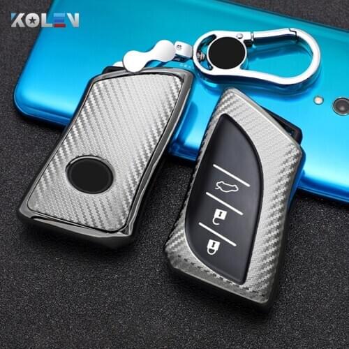 Tpu Carbon Filber Car Remote Key Case Cover For Lexus ES200 ES250 ES350 ES300H LS300 LS500h UX250 Key Protection Fob Accessories