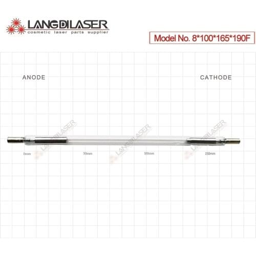 YAG laser pump lamp , size : 8*100*165*190 F - pole , YAG laser xenon flash lamp , xenon arc lamp for YAG laser system