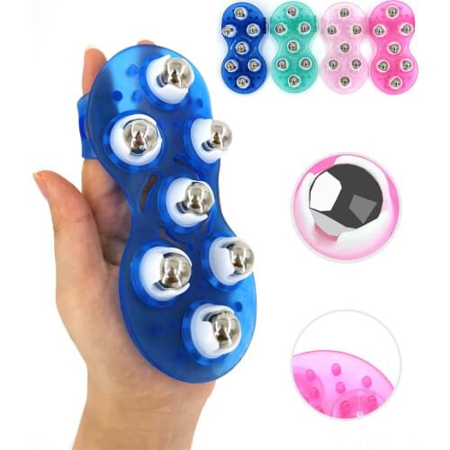 Roller Ball Body Massage Glove Anti-Cellulite Muscle Pain Relief Relax Massager For Neck Back Shoulder Buttocks Face Lift Tools