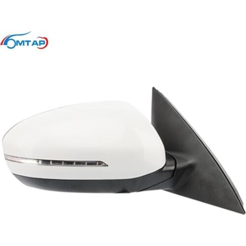 MTAP Auto Outer Rearview Back Up Wing Mirror Assy For KIA Optima K5 2011-2015 Turn Signal Lamp Electromic Folding Unpainted