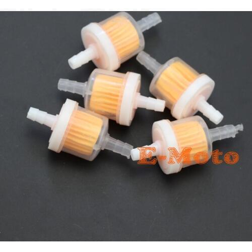 Lots of 5 Inline Petrol Gas Fuel Oil Cleaner Filter For Motorcycle Moped Scooter Dirt Bike ATV Go Kart