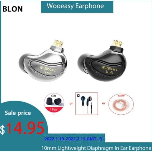 BLON BL-01 BL01 10mm Biology Fiber Diaphragm Driver In Ear Earphone DJ Running Earbuds Detachable 2PIN Cable BL-03 BL03 BL05