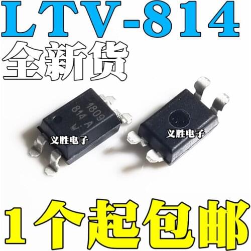 4PCS New and original LTV-814S-TA1-A LTV-814A SOP4 Instead of EL814A PC814A Photoelectric coupler, optical coupling phototrans