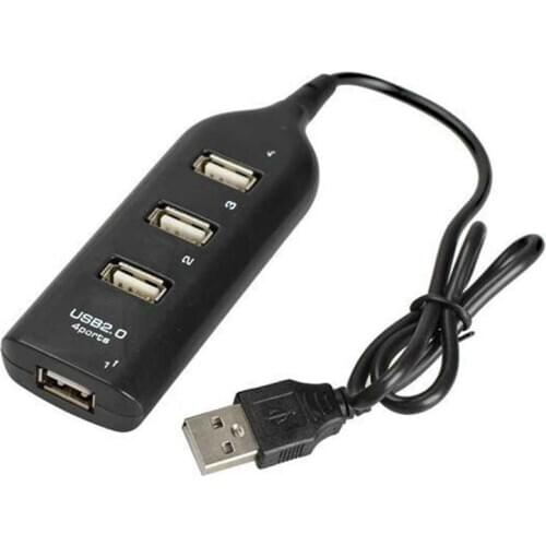 New 4 Ports USB 2.0 HUB Plug Expander Adapter With Cable Charging Concentrator Computer Laptop Accessory