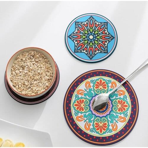 Hot Pad Coasters Waterproof Heat Resistant Oil Proof Table Mat Anti Slip Placemats Insulation Pads Table Decoration Accessories