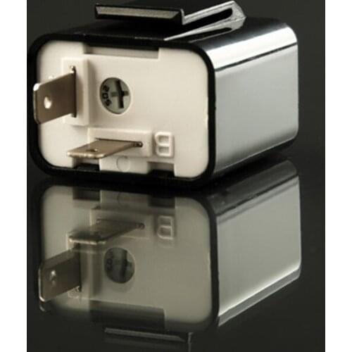 LED Flasher Relay DC Adjustable Electronic Flasher Relay for Motorcycle Car LED Turn Signal Light Bulb Hyper Flashing