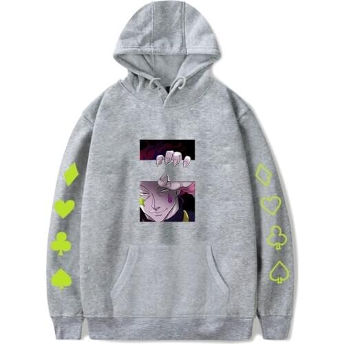 Hot Hisoka Hoodies Men/women Fashion Hip Hop Harajuku Hunter X Hunter Mens Hoodies and Sweatshirt Pullover Clothes