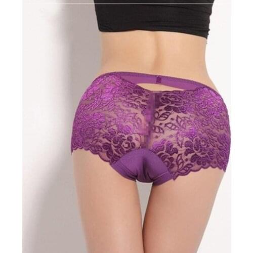 Thin Large Size High Waist Panty for Women Underwear Lady Big Size Briefs M-3XL Sexy Lace Panty Female Floral Lace Undies