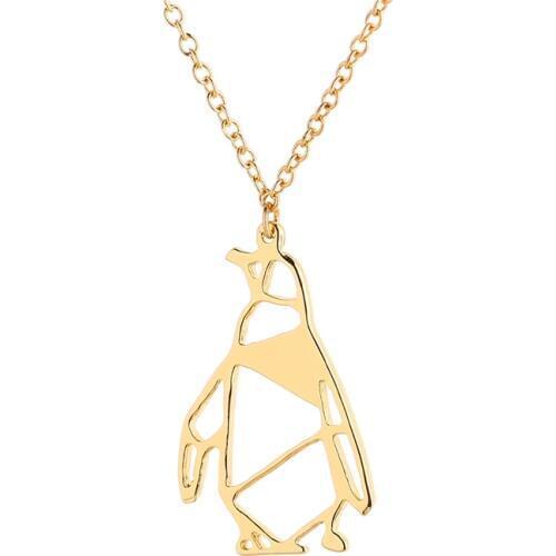 Good Luck Unique Penguin Necklace Jewelry Origami Penguin Necklace Lovely Penguin Pendant Necklace For Animal lovers
