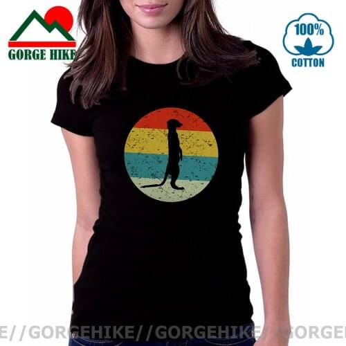 Vintage Veterinary Cute Mammals Tops Kawaii Animal Meerkats Lovers T-shirt girls Retro Wildlife Gifts Love Meerkat T shirt women