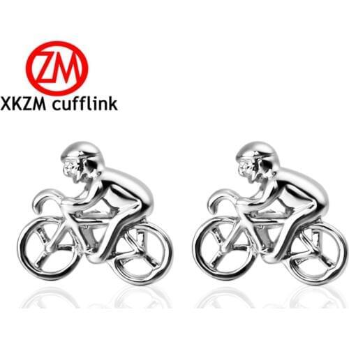 XKZM Luxury shirt Silvery bike sailing cufflink for mens Brand cuff buttons cuff links High Quality abotoaduras Jewelry