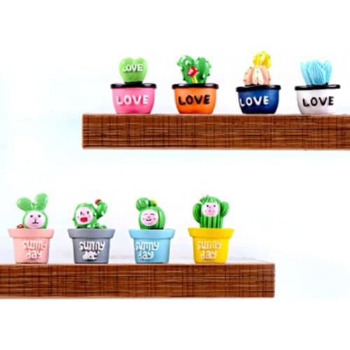 ZOCDOU 1 Piece Fake Cactus Bonsai Flower Desert Cactus Plant Barbary Fig Model Small Statue Figurine Crafts Ornament Miniatures