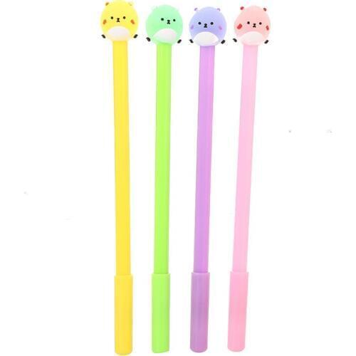 1 PCS Cartoon Bear Neutral Pen Cute Black Students Creative Stationery Office Water-based Pen Needles Kawaii School Supplies