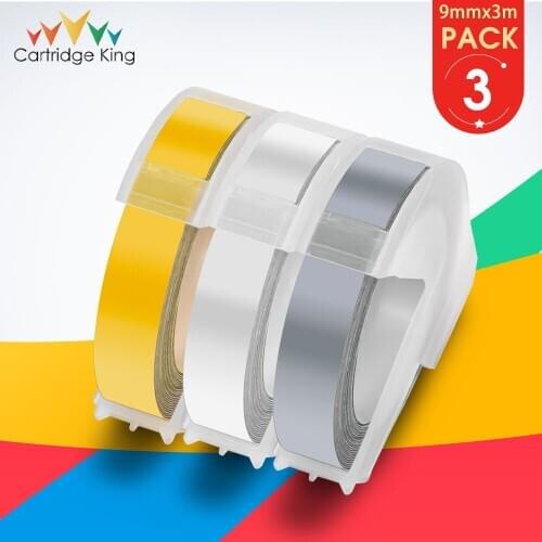 3PK for DYMO 3D Labeling Tapes Fluorescent Green Compatible for 2965 12966 15447 1610 Motex E-101 Label Printer DIY Label Maker