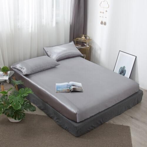 Satin Silk Color Mattress Cover Elastic Material Perfect Fit Soft and Comfortable