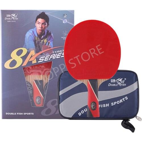 Double Fish 8 stars Table Tennis Racket 8A 7A 6A Offensive Pimples in with rubber Orignal Double Fish Ping Pong Bat