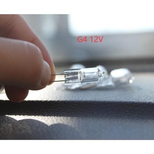 100PCS/lot G4 12V 5W/10W/15W/20W/35W/50W Halogen Bulb Light Globe Lamps JC Type