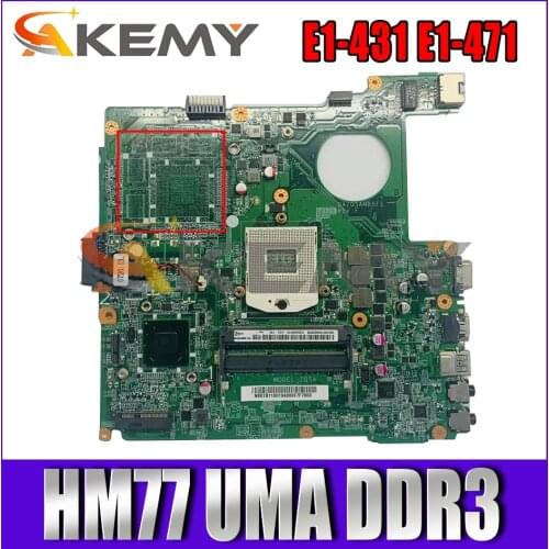 AKEMY NBM0Q11001 NB.M0Q11.001 Main board For Acer aspire E1-431 E1-471 Laptop Motherboard DAZQSAMB6F1 HM77 UMA DDR3 work