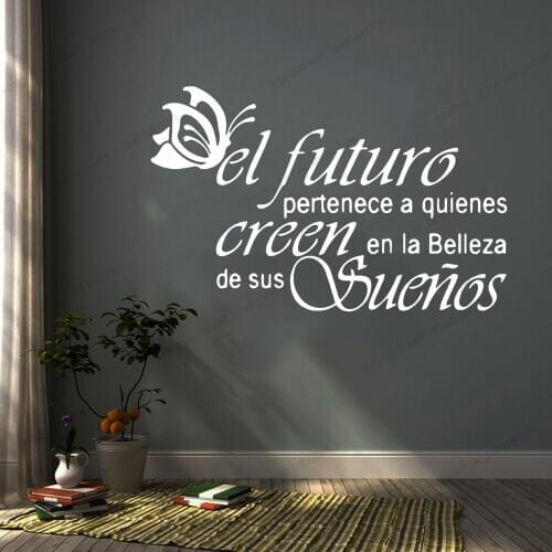 NEW Spanish Arrive Sentences Wall Stickers Decal Quote Room Decoration Wall Decals Sticker Vinyl Wallpaper Poster Mural cx2049