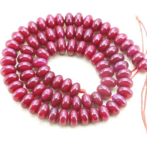 New 5x8mm Light deep red chalcedony abacus shaped loose beads 15" high quality DIY women jewelry making