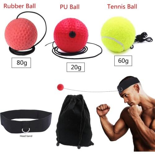 New Boxing Ball Head-Mounted Boxing Reaction Training Speed Ball Home Boxing Reflex Ball Speed Reaction Agility Training