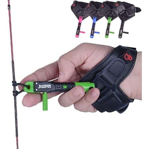 R6 Wristband Release Aids 360 Degree Rotation Adjust Length Strength Saving for Compound Bow Archery Shooting