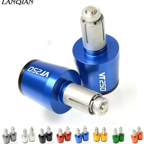 Motorcycle Hand Bar Ends Motorbike Handlebar Gear Balanced Plug Slider Ends Grips Cap Cover For Honda VT250 VT 250 MC20 SPADA