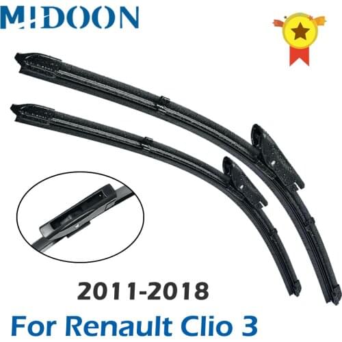 MIDOON 24''+16''Front Windshield Wiper Blades For Renault Clio 3 Megane CC Grandtour For Renault Fluence 2011- Windscreen Wiper