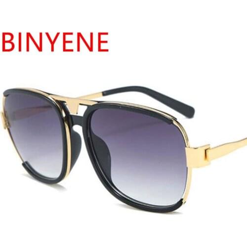 New Design Fashion Men Big Frame Sunglasses Vintage Woman Square Sun Glasses Luxury Gradient Lens UV400 Shades