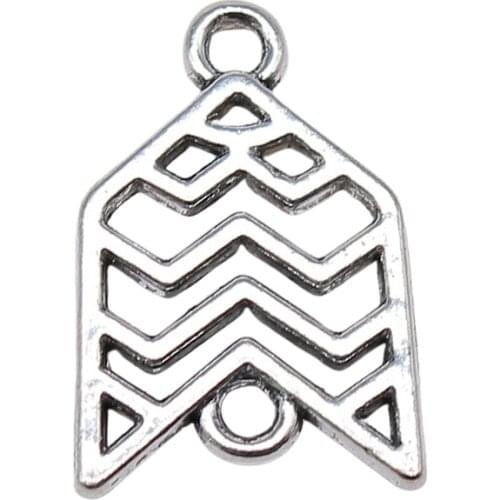 WYSIWYG 20pcs 19x13mm Hollow Arrow Pattern Filigree Connector Charms For Earring Making DIY Findings