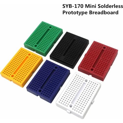 1pcs SYB-170 Mini Solderless Prototype Experiment Test Breadboard 170 Tie-points 35*47*8.5mm Diy Kit