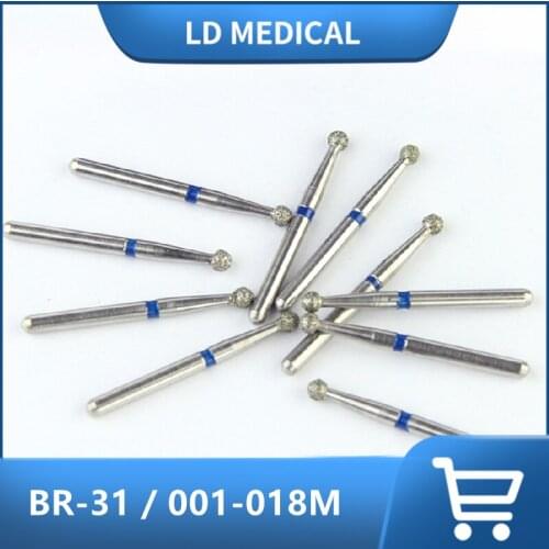 10pcs High Quality BR-31 Diamond Burs Drill Dental Tools Ball Round Type Burs dental tools FG 1.6M for Teeth Whitening BR-31