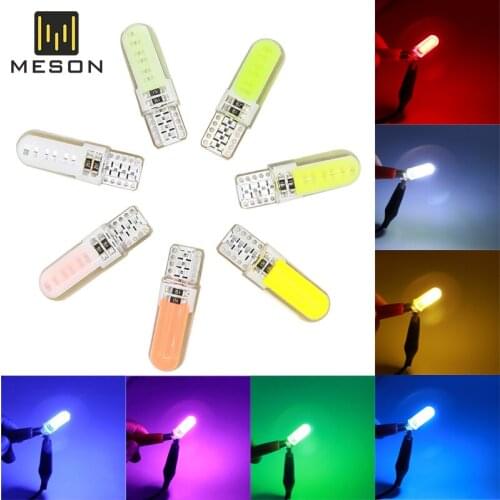 100pcs/lot w5w led Canbus silicone Cob T10 194 168 W5W LED Interior Bulb Light Parking plate Lamps clearance lamp No Error 12v