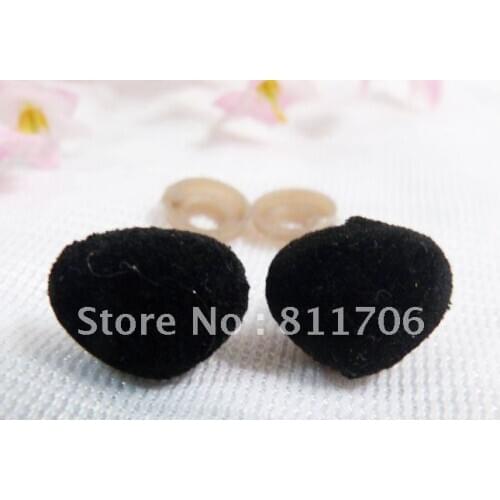 14*18mm triangle flock Toy Safety Nose with washers For Bear Doll Decoration/300pcs