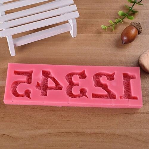 2pcs Silicone 0-9 Number Mold DIY Bakeware Cake Decorating Chocolate Mould Baking Figure Kitchen Pastry Tool