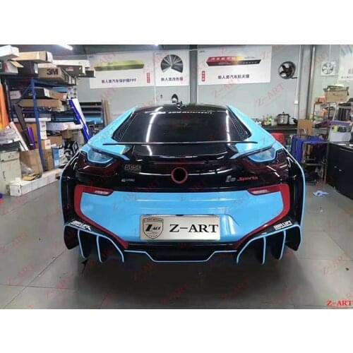 2014-2019 Z-ART for I8 carbon fiber rear diffuser carbon fiber rear lip for I8 carbon fiber rear chin low spoiler