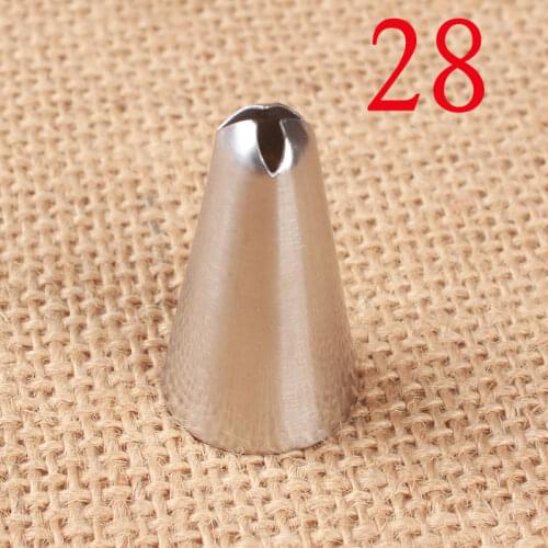 28# Three-Petal Cream Cake Bean Decorating Mouth 304 Stainless Steel Baking DIY Tool Small Number
