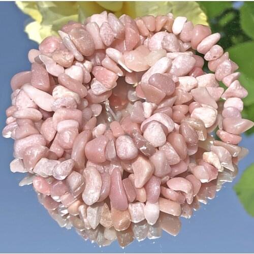 5-8mm Natural Chips Gravel Stone Irregular Pink Opal Freeform Beads For Jewelry Making DIY Earrings Bracelet Necklace 32"Inches