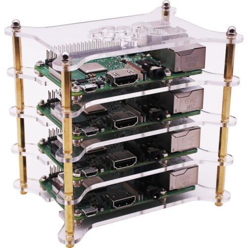 New Raspberry Pi Acrylic Case Enclosure Box Stackable Multi Layer Acrylic Stack Case For Raspberry Pi 4 3B+ 3B