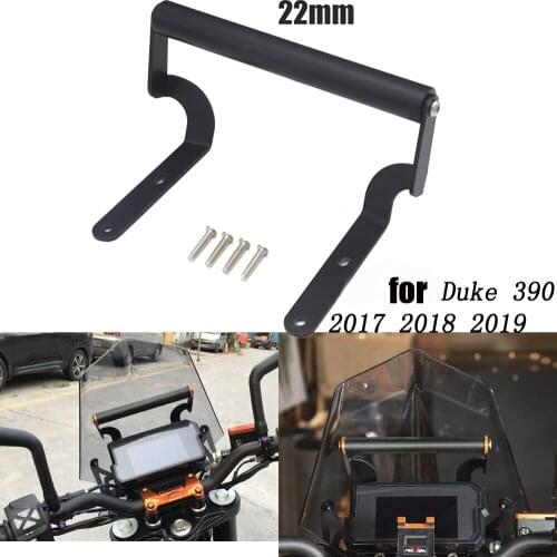 Phone Holder 22mm Handle Bar Bracket For Duke 390 2017 2018 2019 Moto Accessories Duke390 GPS Navigation Mount Bracket Plate