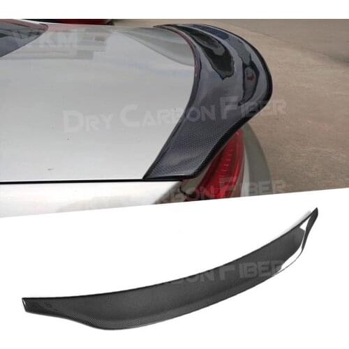 For A4 Carbon Fiber Rear Spoiler Boot Duck Wings for Audi A4 B8 B8.5 B9 Sedan 2009 - 2018 C Style Car Sticker