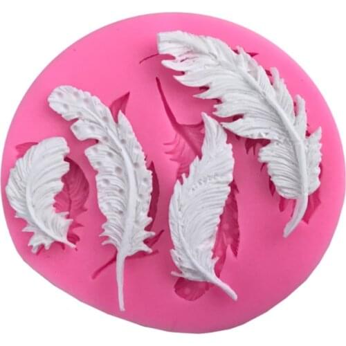 Aouke Four Feather Silica Gel Mold Decoration Handmade DIY Clay Modeling Handicraft Cake Baking Accessories Silica Gel Mold