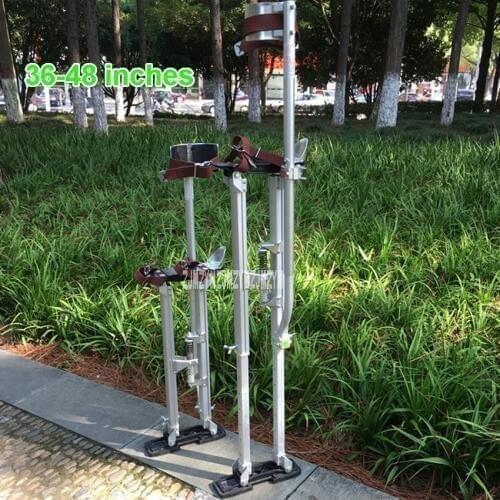 36 to 48 Inch Adjustable Drywall Stilts Aluminum Plastering Stilt Ladder Drywall Plaste Stilts Painters Walking Taping Tools