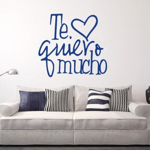 Spanish Quotes Heart Sign Art Wall Stickers Sentences Vinyl Wall Art Decals For Livingoom Decoration Removable Wallpape CX459