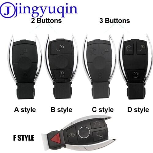 Jingyuqin 10pcs/lot 2/3/4 Buttons Smart Remote Car Key Shell For Mercedes Benz BGA NEC C E R S CL GL SL CLK SLK Remote Key Fob