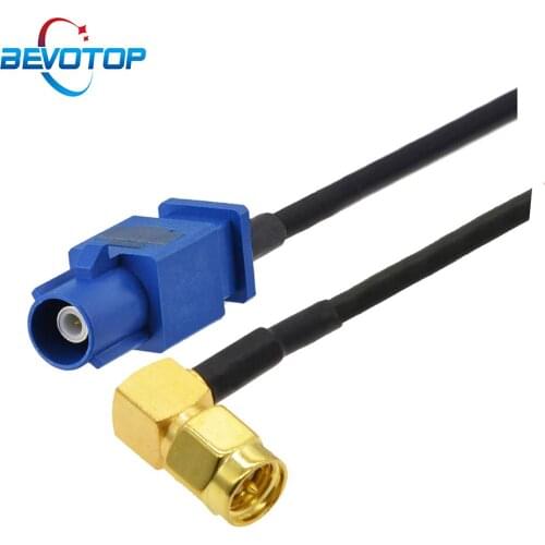 1PCS Extended Fakra C Male to SMA Male Right Angle Plug GPS Antenna Extension Cable Coaxial RG174 Pigtail for Auto Car Vehicle
