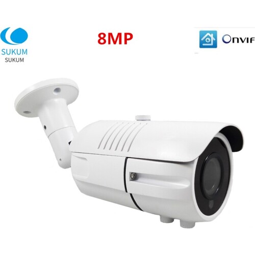 8MP Outdoor Surveillance Camera 4K IP POE Waterproof 2.8-12mm Manual Zoom ONVIF Bullet Security CCTV Cameras